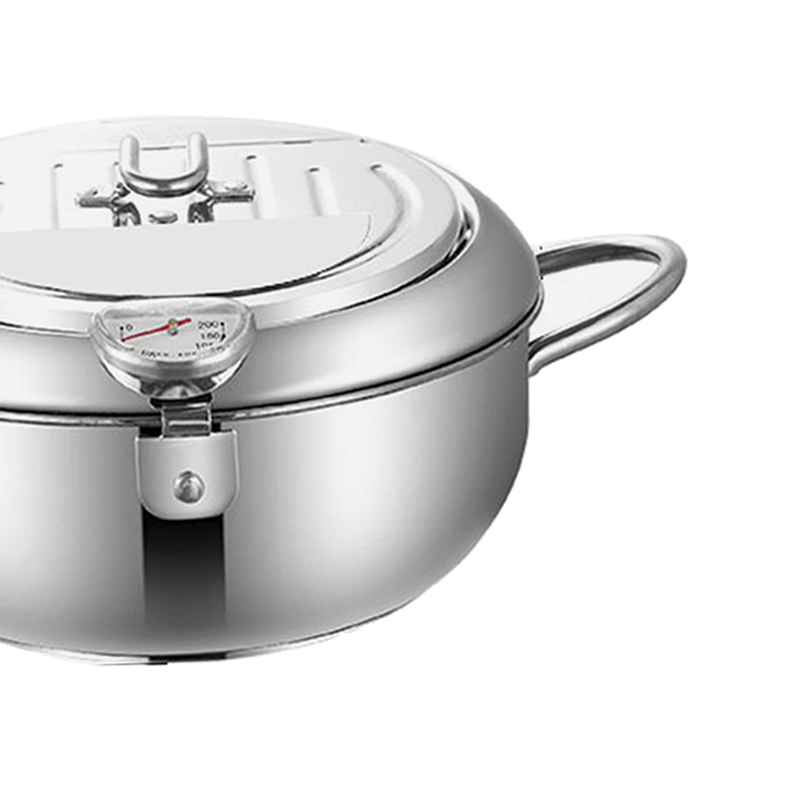 Olla para Sopa, Freidora de Acero Inoxidable con, Utensilios de Cocina Japoneses para Freír, Freidora para, Aros de Calamar, 20 CENTÍMETROS, Individual