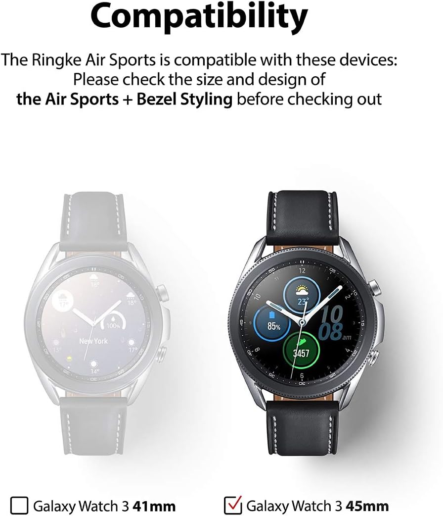 Ringke Air Sports + Bezel Styling Combo Case Designed for Galaxy Watch 3 45mm - 10-Black