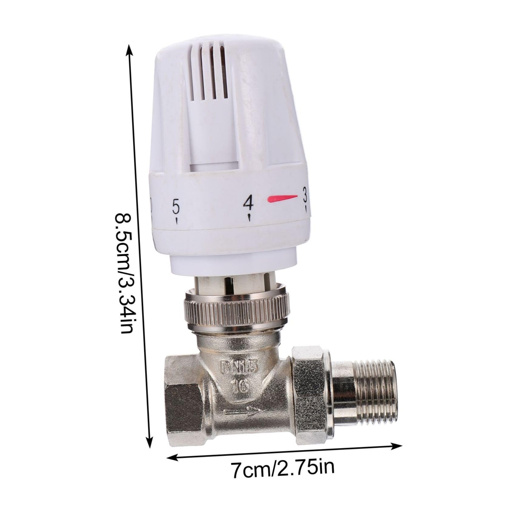 Valvola Del Radiatore Termostatica Dritta Controllo Temperatura Riscaldamento Pavimento Materiale Durevole e Resistente