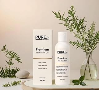 PURE.in Ayurveda Premium Pain Relief Oil, 100% Natural, Ayurvedic Massage Oil for Joint, Knee, Back, Varicose Veins.No Sid... Price In India