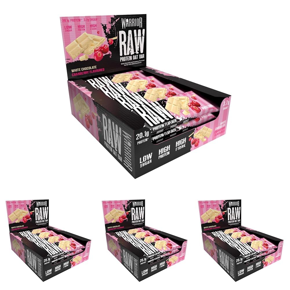 Warrior RAW Protein Bars 12 x 75g – 20g High Protein Bar, Low Sugar High Fibre Oat Protein Flapjack – Protein Snacks, Meal Replacement Bars (Chocolate Brownie) — view 11