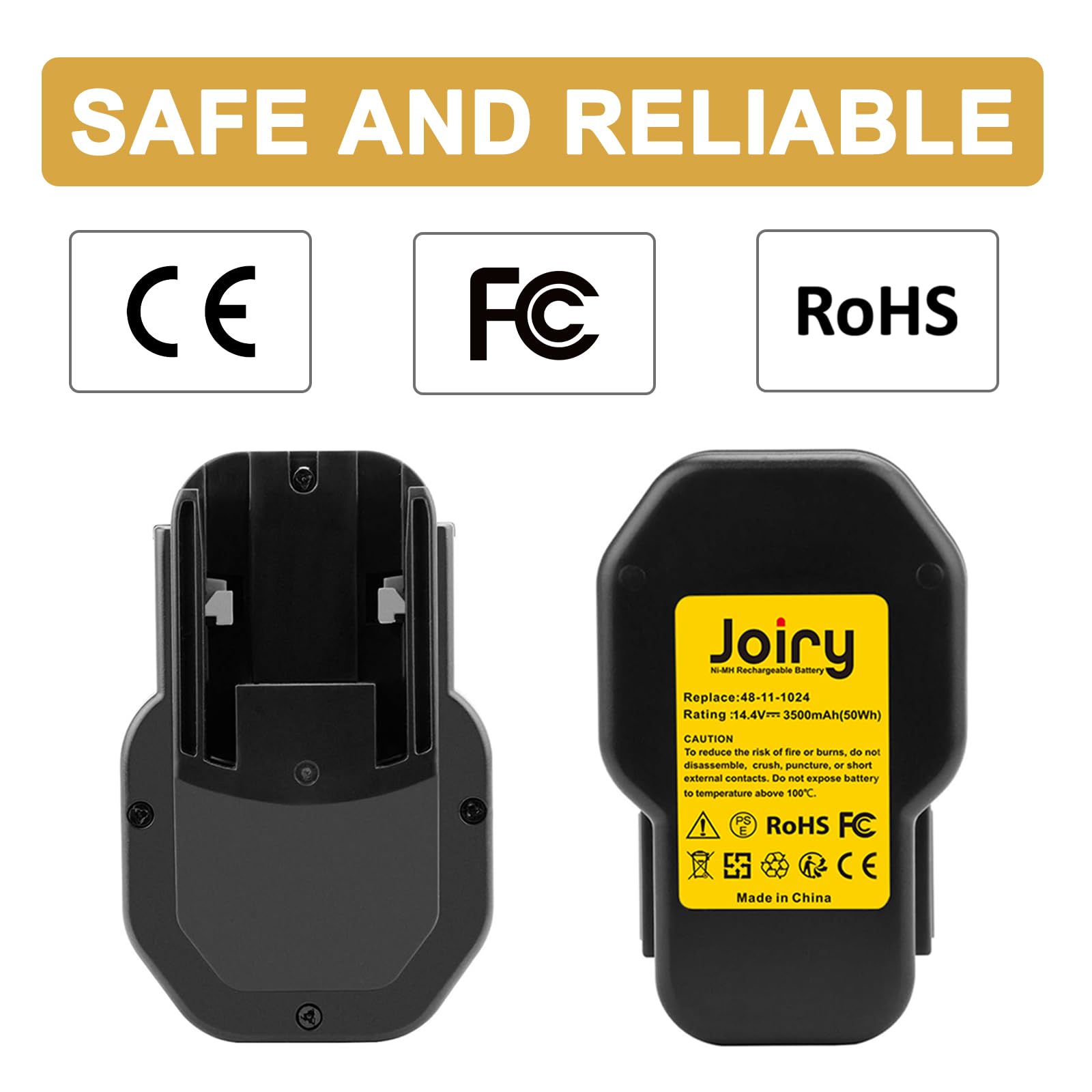 Joiry 14,4 V 3500mAh NI-MH Batterie de Rechange pour AEG 48-11-1000 48-11-1014 48-11-1024 B14.4 BF14.4 BX14.4 BX14.4 BXL14.4 BXS MX14.4 MXS14.4