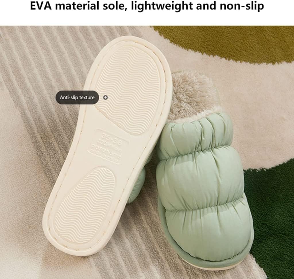 OLOTU Winter Slippers Arctic Velvet Cotton Shoes Breathable Women's Indoor Warm House Winter High Density Soft Bottom Anti-Skid Cotton House Slippers Comfy