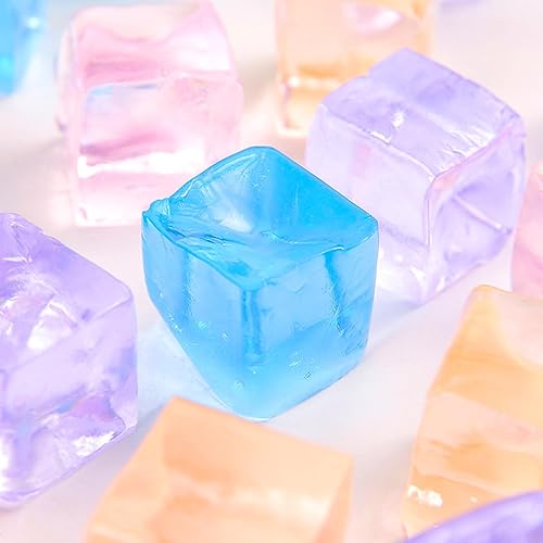 Miniatura 6 de 24 bolas antiestrés para adultos, juguetes para apretar cubitos de hielo, juguetes sensoriales de bolas estrujables cuadradas, juguetes sensoriales