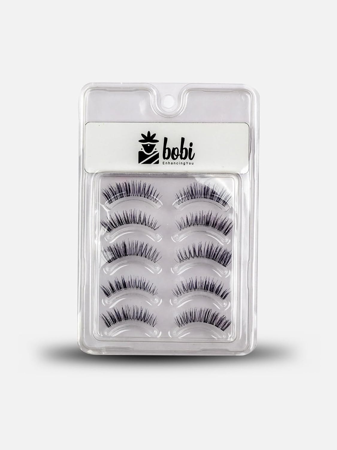 BOBI False Eyelash, Eye Makeup Lash Curl Long Natural Fluffy Wispy CT Volume Eyelashes | 12mm Soft, Comfortable, Non-irritating, Lightweight, Synthetic Hair, Reusable Lashes For Women (CT) – 5 Pairs