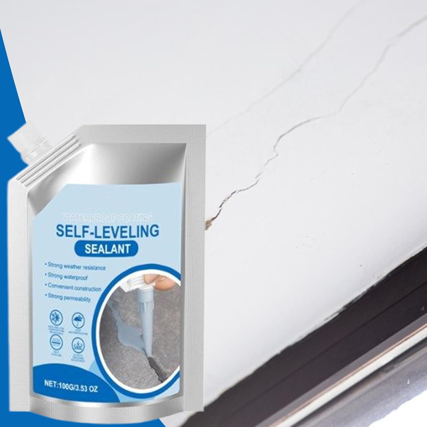 Concrete Filler | Sidewalk Crack Filler - Adhesive Sealant Foundation Hole Fixing for Construction Exterior Interior Landscaping Driveway Outdoor