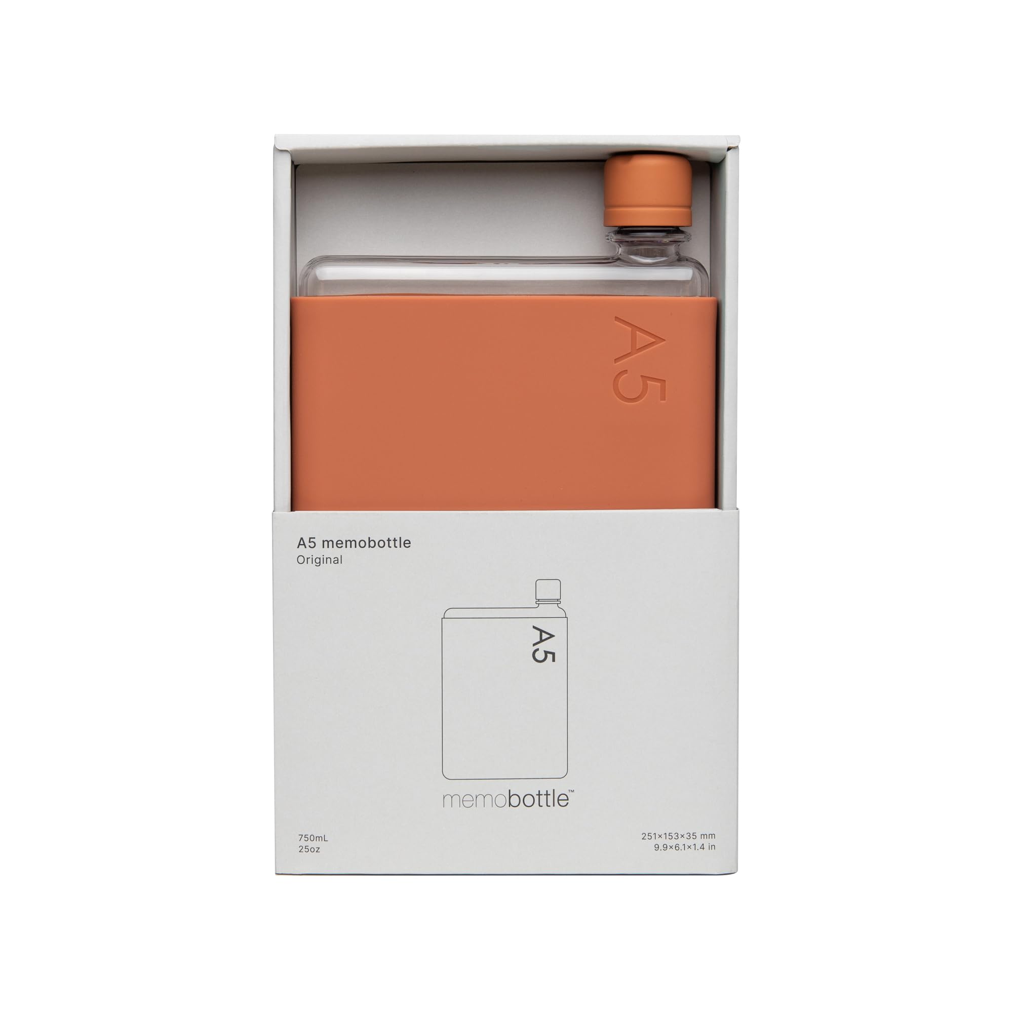 memobottle A5 (Terracotta) Bundle - 25oz (750ml) - Bottle, silicone sleeve & lid, 750 ml - Image 2