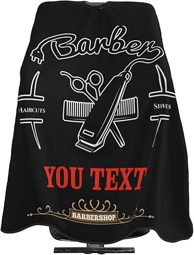 Capa de peluquería personalizada para corte de pelo para hombres y mujeres capa de corte de pelo con logotipo de texto personalizado capa de corte