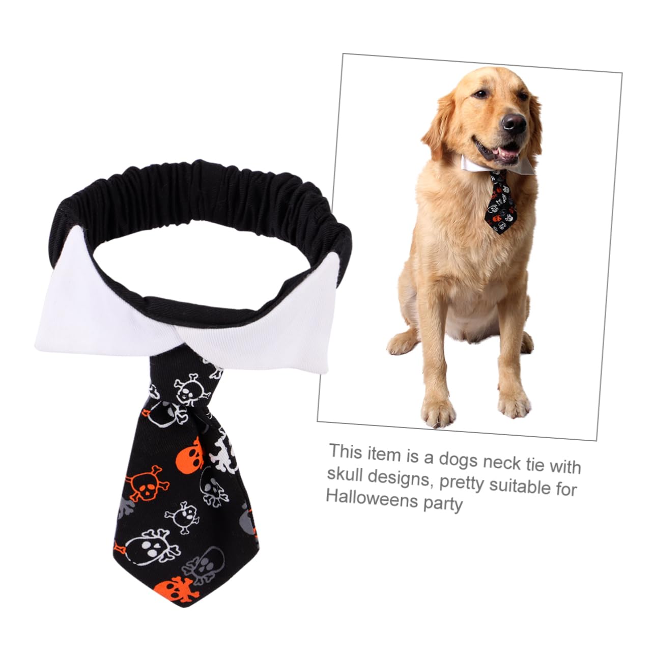 FOMIYES 3 Pezzi Di Halloween Cane Con Teschi Comode Cravatte in Cotone Per Animali Domestici Per Occasioni Festive Taglia S