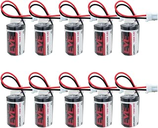 BALOLO (10-Pack) ER14250 3.6V 1200mAh Lithium Battery Compatible with EVE ER14250 1/2 AA LS14250 with White Plug
