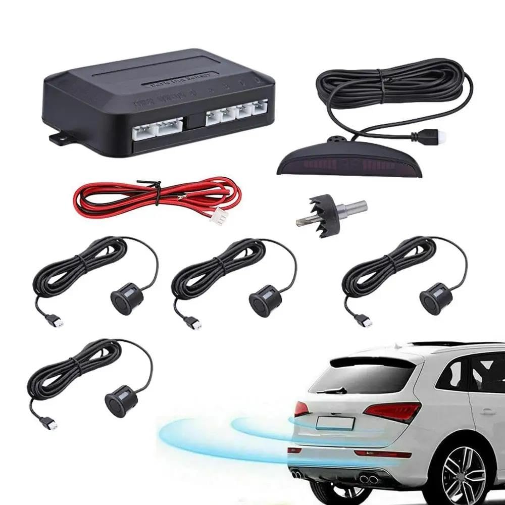 Sensores Aparcamiento Sensores De Aparcamiento Coches Radar Detección Obstáculos Radares Marcha Atrás Repuestos Reparación Car Parktronic Coche Sensores(Negro)
