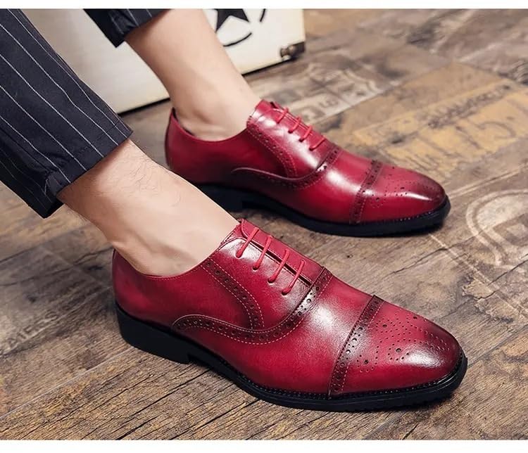 Casual Business Walking Shoes for Men Brogue Men Fashion Dress Shoes Wedding Shoes Mens Leather Footwear Formal Shoes for Men Modern Lace Up Formal Dress Shoes3