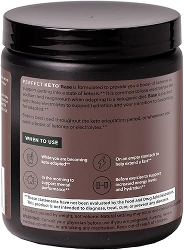 Miniatura 3 de Perfect Keto - Cetonas exógenas Suplemento de sales base BHB Cetonas para dieta ketogénica mejor para quemar grasa para apoyar la energía enfoque y