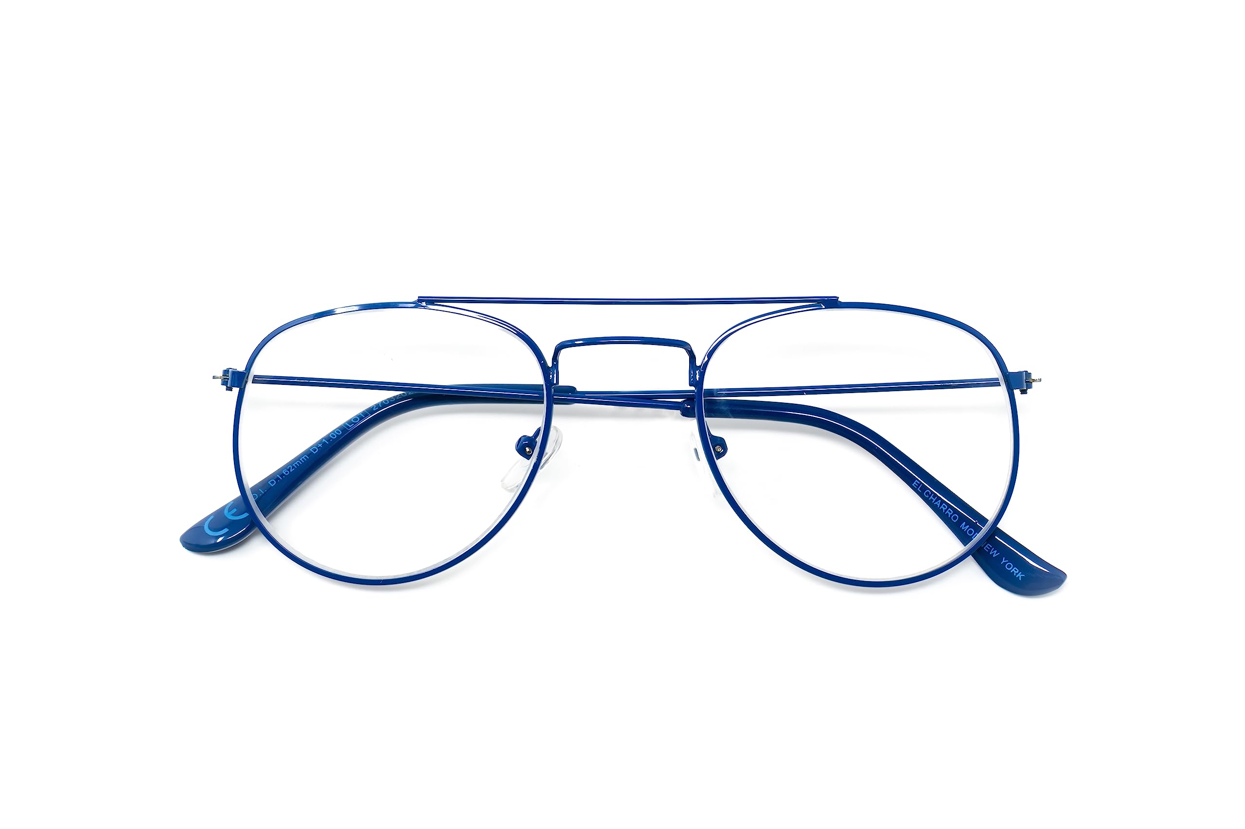 El CharroNew York Metal Frame Double Bridge Reading Glasses