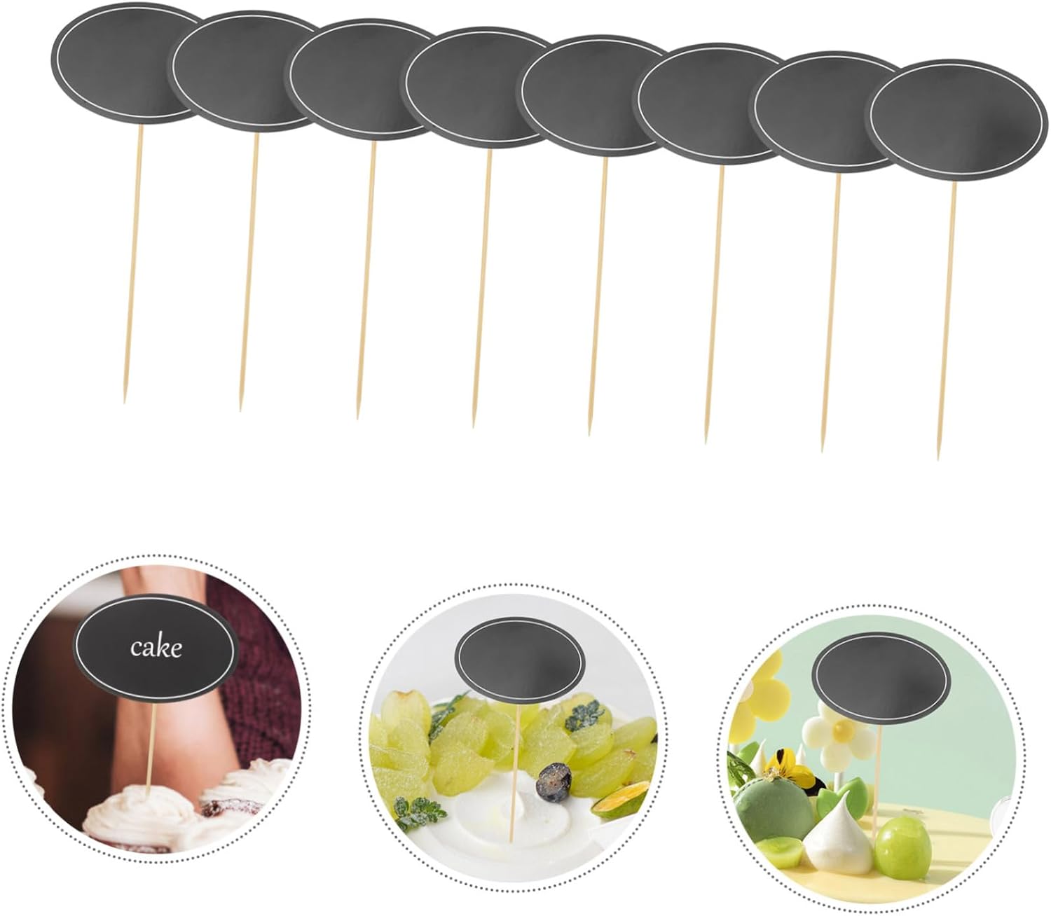24pcs Chalkboard Cheese Marker Food Label Picks for Buffet