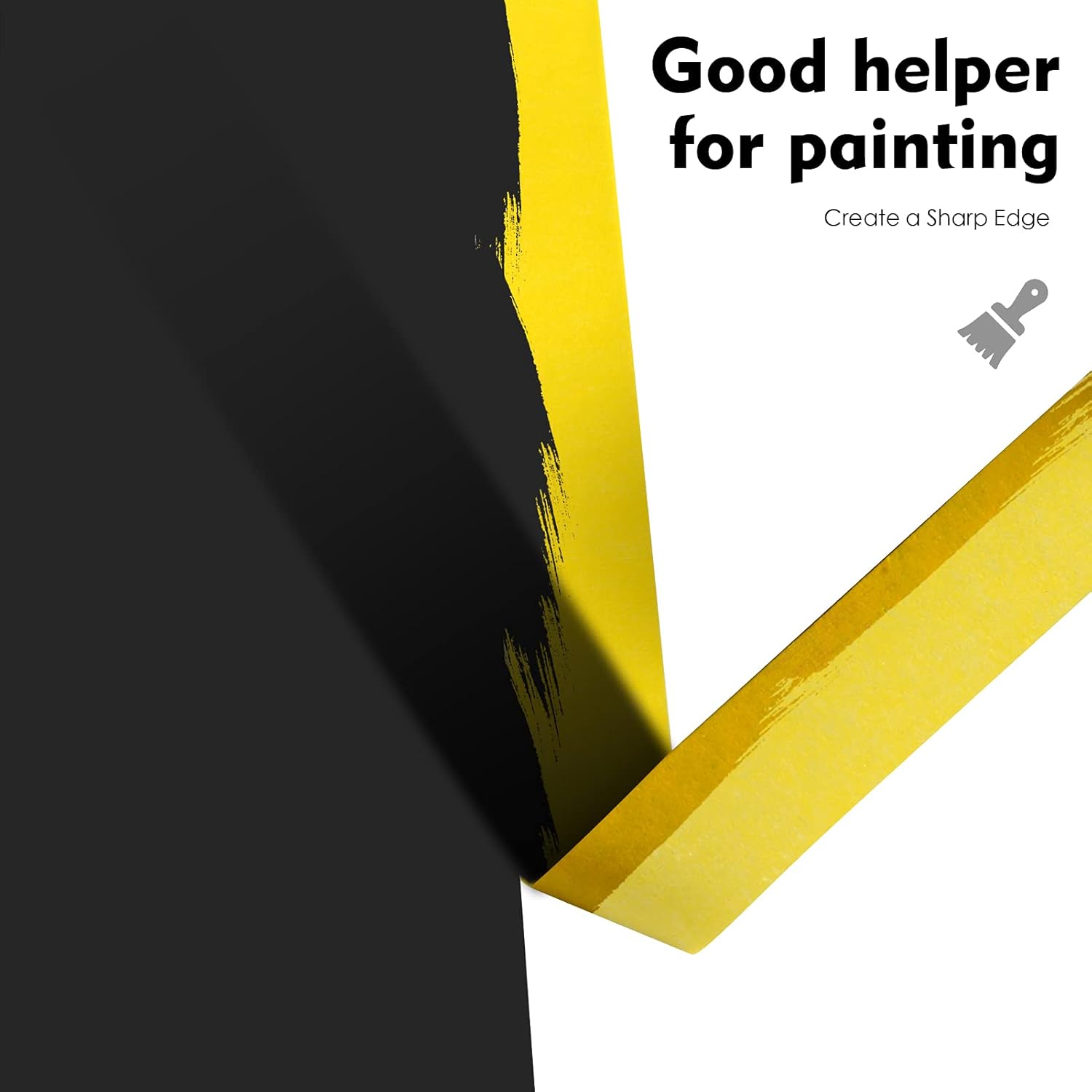 Yellow Painters Tape,2" x 60 Yards x 5 Rolls (300 Yards Total) - Medium Adhesive Masking Tape for Painting,Labeling,DIY Crafting,Decoration and School Projects