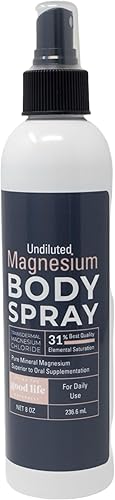 Spray de magnesio por Living the Good Life Naturally Spray tópico transdérmico de cloruro de magnesio sin aditivos, para pies y cuerpo (el color de