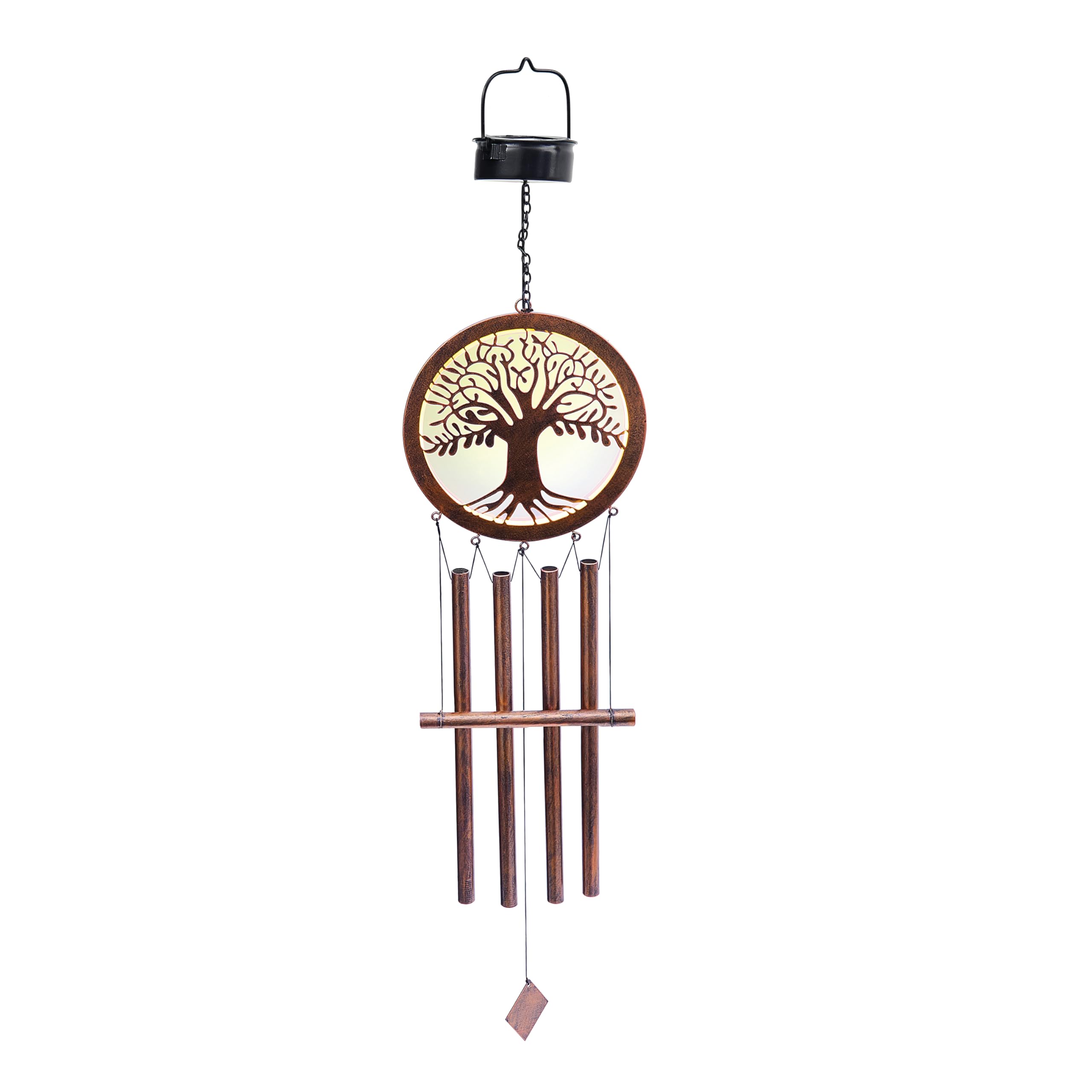 Gainsborough Wind Chime With Tree Of Life DesignSolar Powered Garden Décor With Metal Chimes & Warm White Led Light75Cm from B&Q