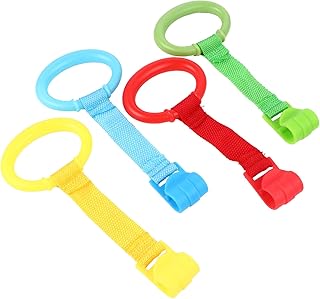 IMIKEYA 4 Pçs Cercadinho Do Bebê Puxar Para Cima Anéis Berço Puxar Para Cima Anéis Exercícios De Caminhada Do Bebê Assistente Anéis Anel Universal Brinquedo Do Bebê Cama Anel Ajuda