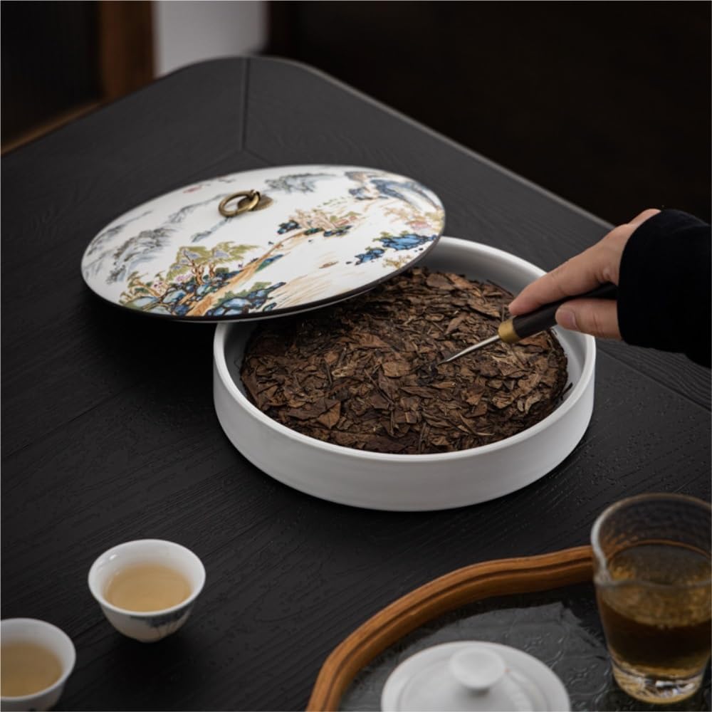 Tarros de Té Latas de cerámica for almacenamiento de té a granel, caja creativa for pastel de té, latas selladas, latas de té for despertar, se pueden apilar, latas de embalaje de té Recipientes para
