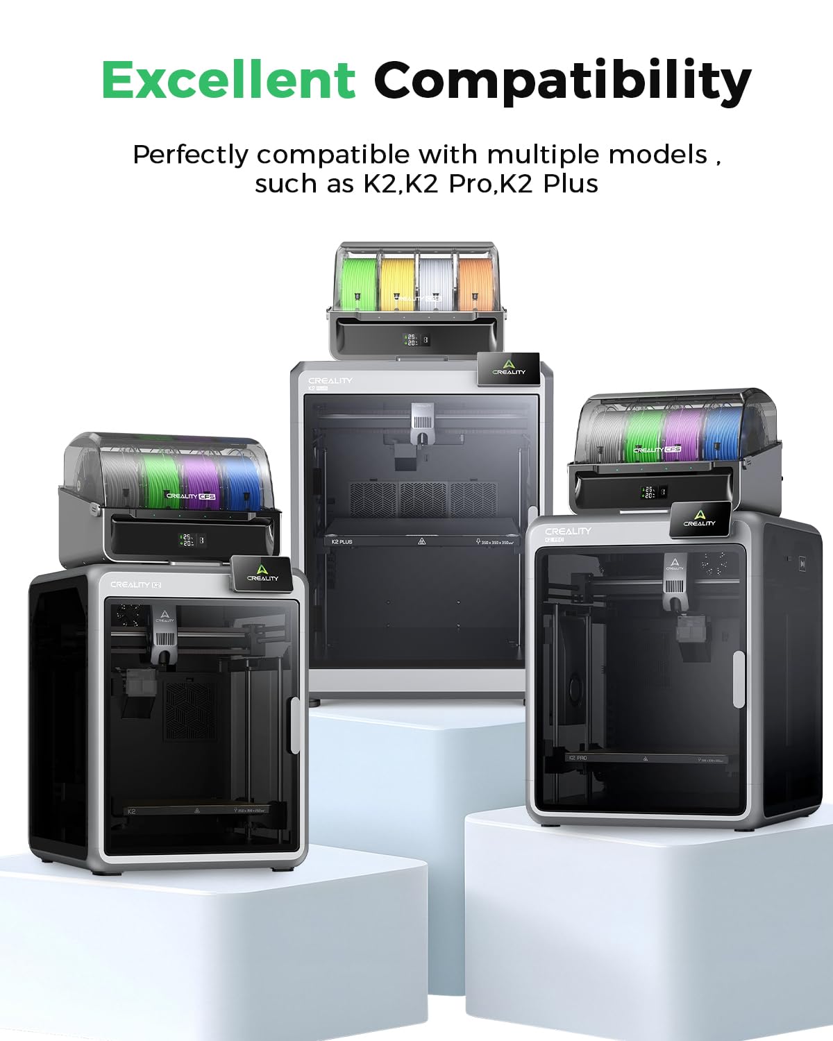 Creality K2/K2 Plus/K2 Pro Düsenplatten-Kit, K2-Serie PCB-Platinenersatz PCBA-Adapterplatte, K2-Werkzeugkopf-Leiterplatte K2-Breakout-Modul mit MCU-GD32F303CBT6 3D-Drucker-Zubehör