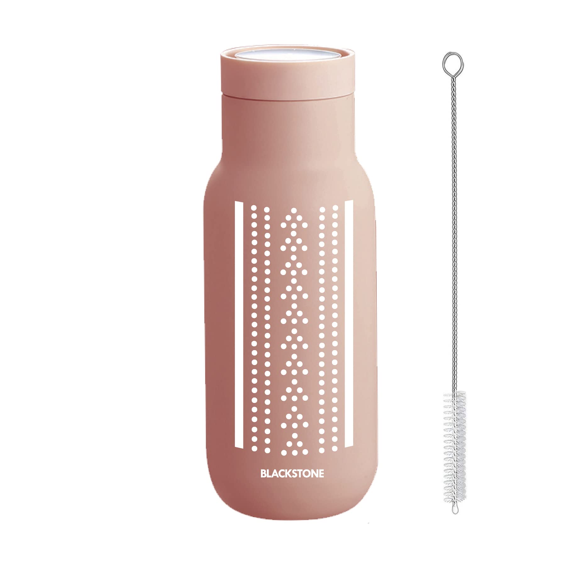 BlackstoneVacuum Water Bottle 350ml | Double walled Stainless Steel Water Bottle with Matt finish | Comes with a Cleaning Brush Easy to Clean 350ml - B002 (PEACH)