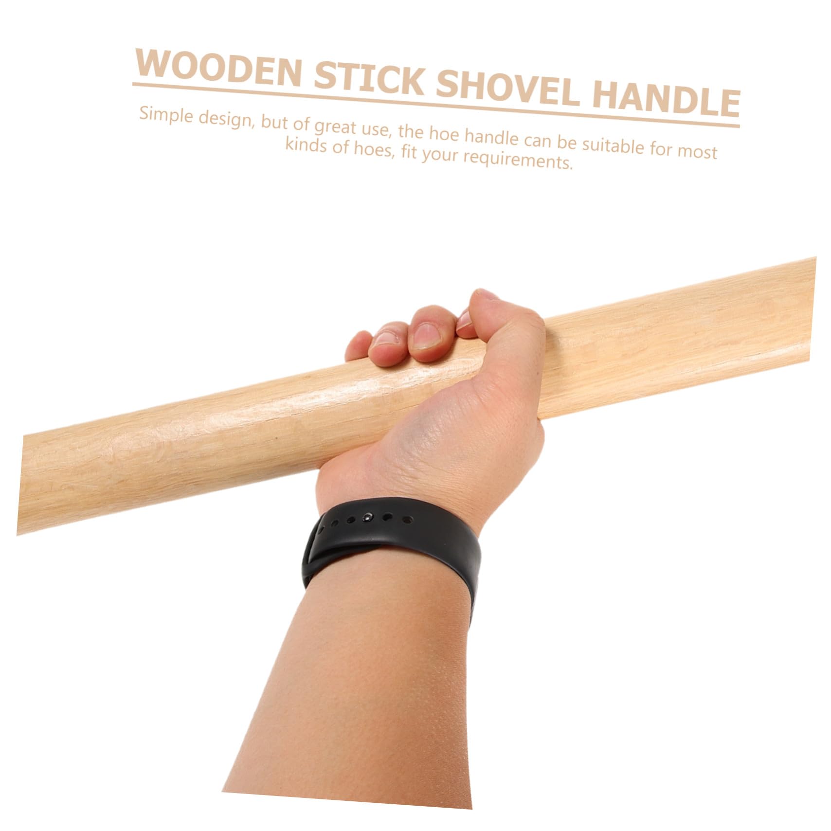Yardenfun Ersatz Holzgriff für Hacke 58cm Robuster Holzstiel für Holzbearbeitung Rutschfester Griff für Schreiner und Gartenarbeiten