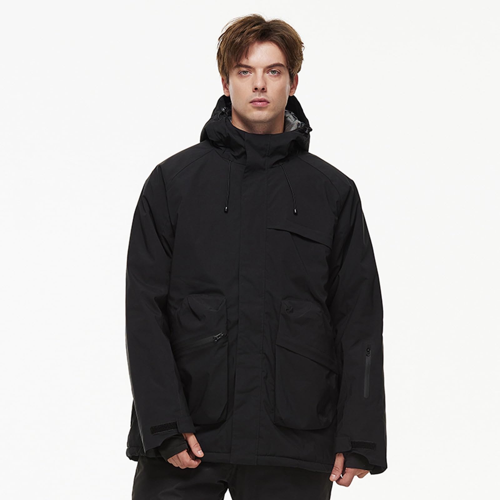 Generico Giacca Snowboard Uomo Antivento Giaccone Calda Giubbotto Uomo Invernale Pesante Giacche Da Lavoro Giacca Sci Termica Cappotto Trekking Tecnica Parka Winter Jacket Men