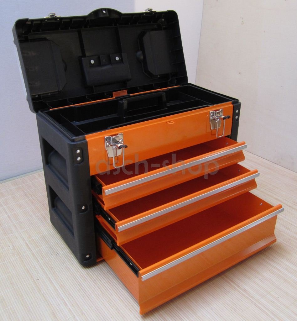 Boîte à outils METAL serie 3061 avec fonctions multiple d'AS-S, Farbe:Orange-3L