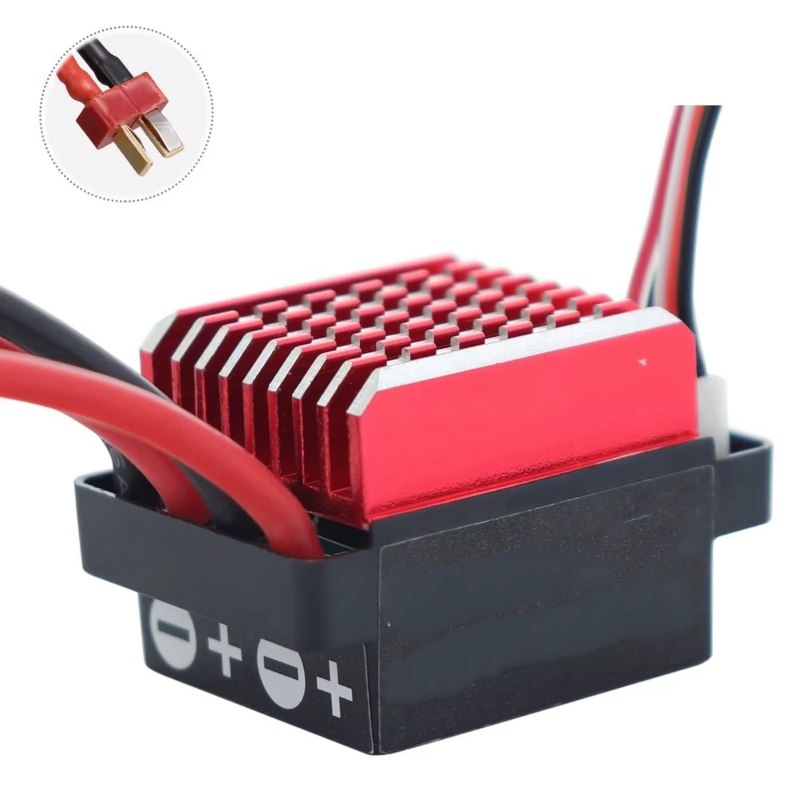 Per Axial Per SCX10 Per Traxxas Per TRX4 D90 1/10 RC Crawler 60A Impermeabile Regolatore Di Velocità ESC Spazzolato Freno Avanti Retromarcia Sostituzione Regolatore Velocità Rc(T Plug)