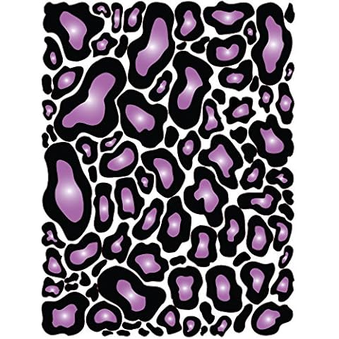 Purple Leopard Print Wall Stickers/Purple Radial Wall Decals Cut Outs Cover