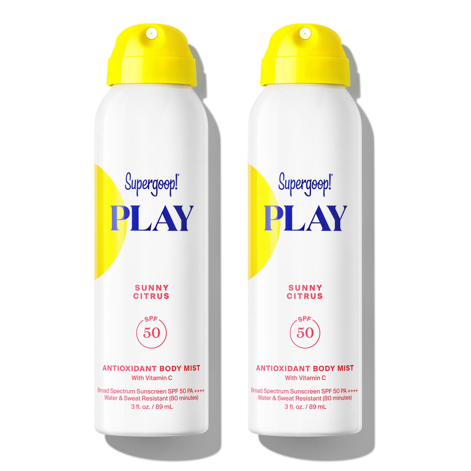 Supergoop! PLAY Antioxidant Body Mist SPF 50 PA++++ (2x 3 fl oz) | Broad Spectrum Sunscreen Spray - main product image