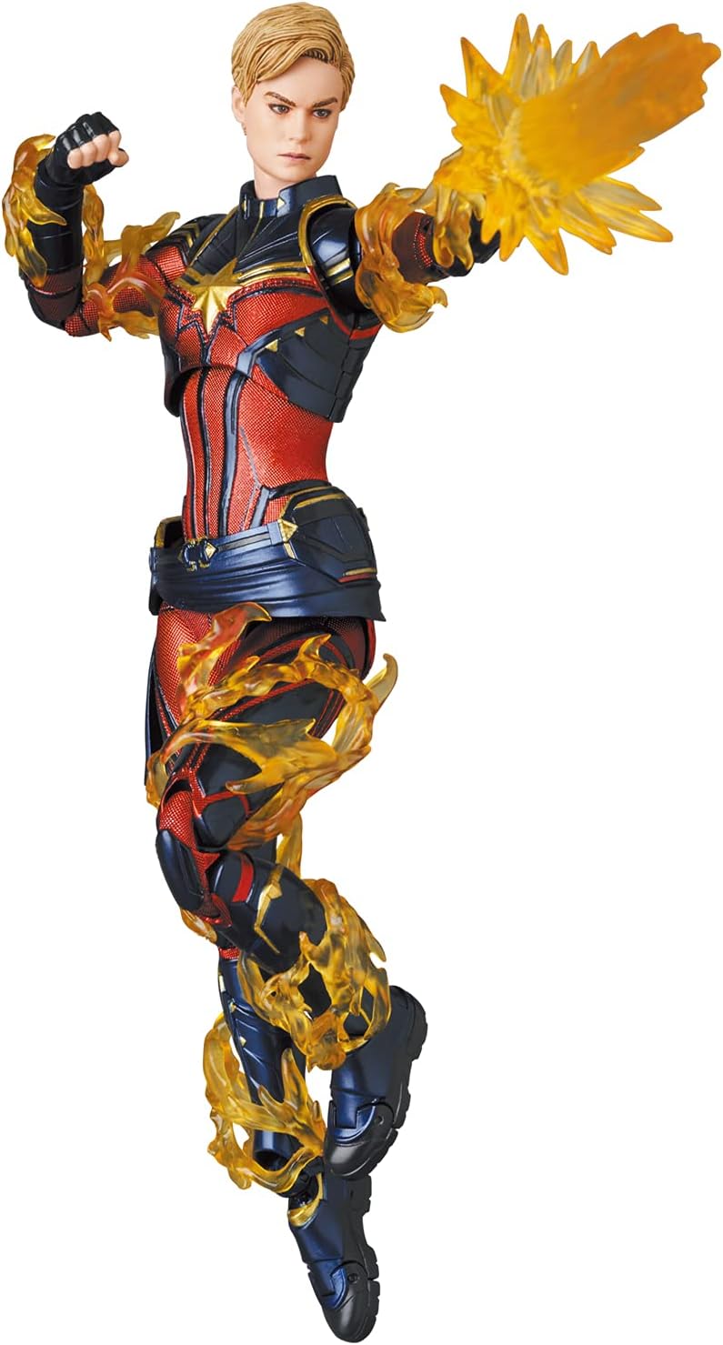 MAFEX No. 163 Captain Marvel Endgame Version, Total Height Approx. 5.9 inches (150 mm), Painted Action Figure