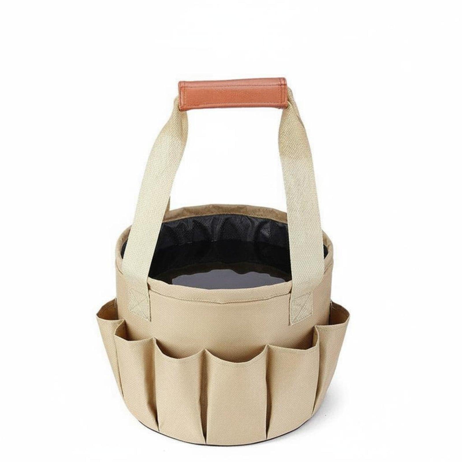 9 Pieces Garden Tool Tote Bag Set Heavy Duty Gardening Tote with Tools Sharp and Portable Garden Tool Kit for Gardeners, Women, Patio, Balcony-image-26