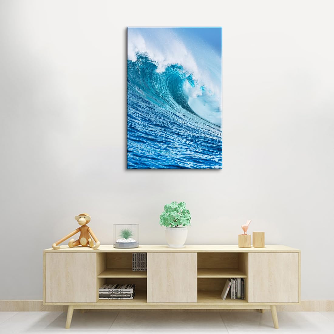 Amazon.co.jp: 海の装飾 アート絵画 風景画 木製パネル付 絵