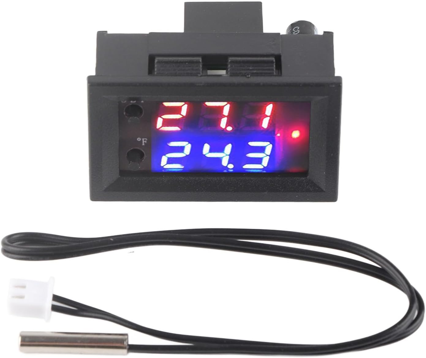 Digital Display Microcomputer Thermostat, DC12V Temperature Controller Switch with Sensor for Temperature Control Protection Fields.