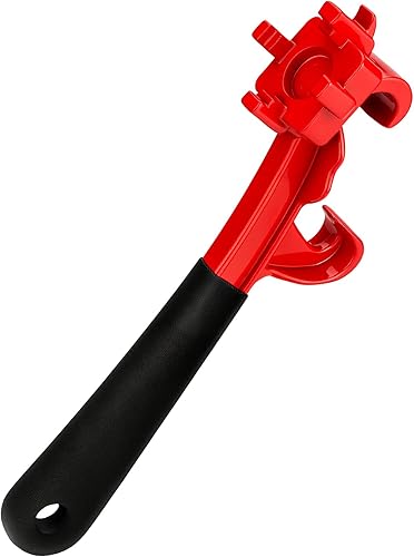 Miniatura 9 de Mellbree Llave de aluminio 3 en 1, herramienta abridor de cubos de 5 galones mejorada de 9.6 pulgadas, llave de tapas de bung para tambores de 5 a