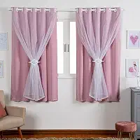 Cortina Para Quarto Infantil 2.70x1.70 Tecido Blackout Liso Com Voal Indicado para Varão até 2,00m
