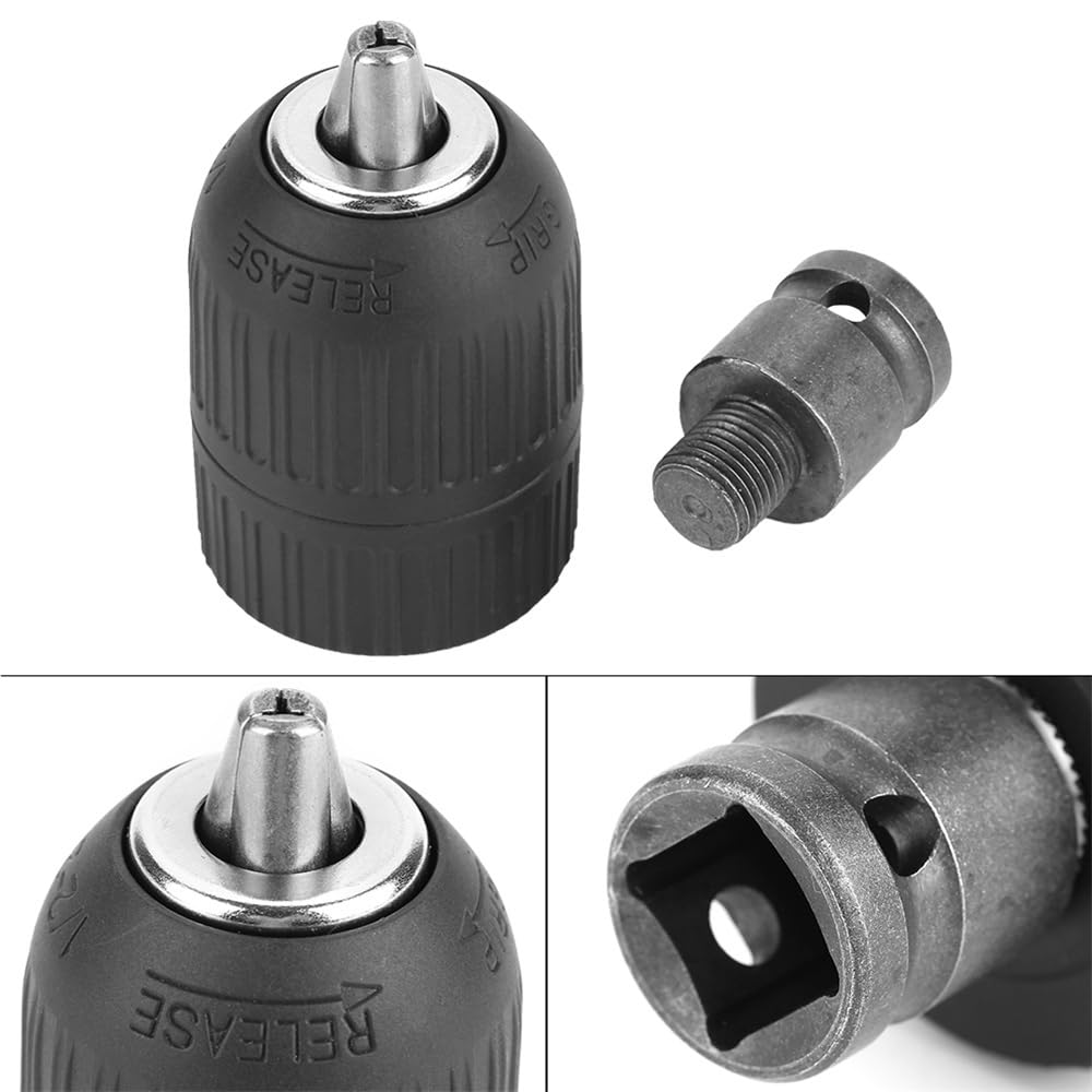 Adapter gwintu 1/2" i zestaw do konwersji uchwytu wiertarskiego bezkluczowego - zakres mocowania 2-13 mm dla kluczy udarowych