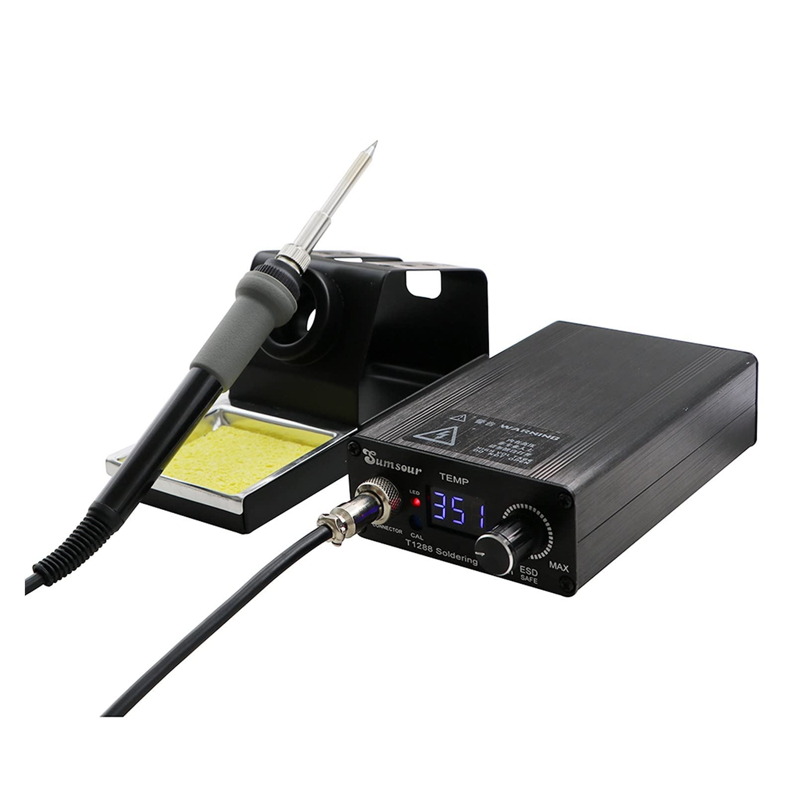 Stacja lutownicza, Lutownica elektryczna Digital Regulowana temperatura MAJSTERKOWANIE Portable T12 Requorn Revorn Stacja Lutownicza Narzędzia do naprawy spawania(T1288D)