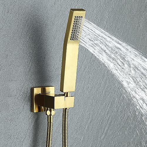 Ensemble douche or 3 modes d'eau avec corps en cuivre fin et douche de tête large - 4