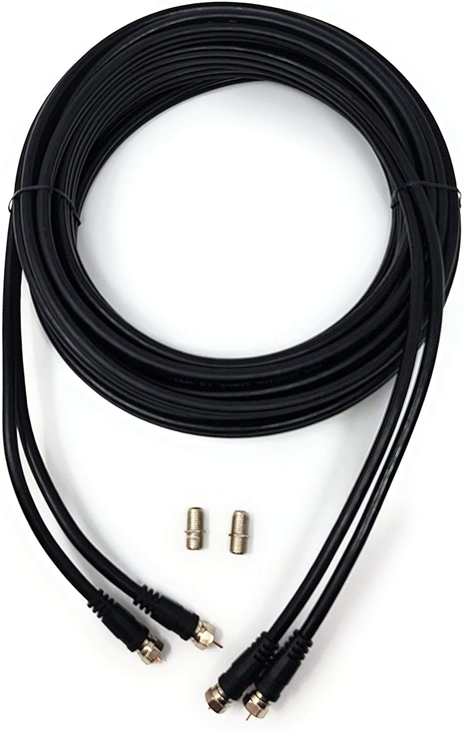 Buy MainCore 3m long Twin Double Satellite F Type Plug to Socket RG6