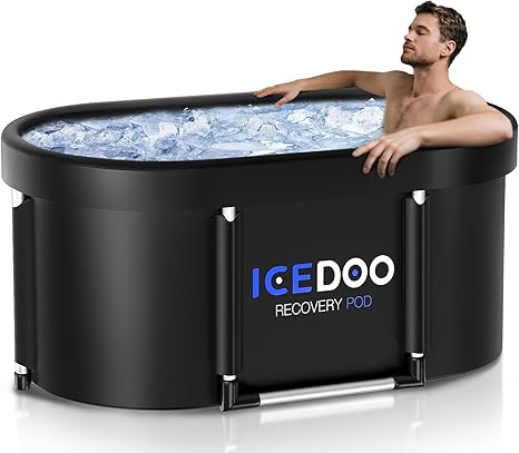 Upgrade XL 139 Gal Large Oval Ice Bath Tub for Athletes,Multiple Layered Portable Outdoor Cold Plunge Tub for Recovery,Cold Plunge for Family - Foldable Bathtubs for Gyms,Indoor,Outdoor use.