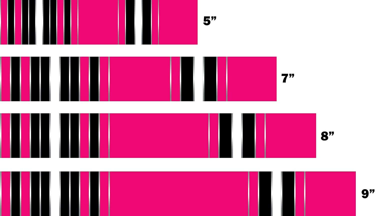 White Water Archery Laminated Pink Traditional 8 Crest Arrow Wraps 15 pk Choose Length Width (7, 1.12)