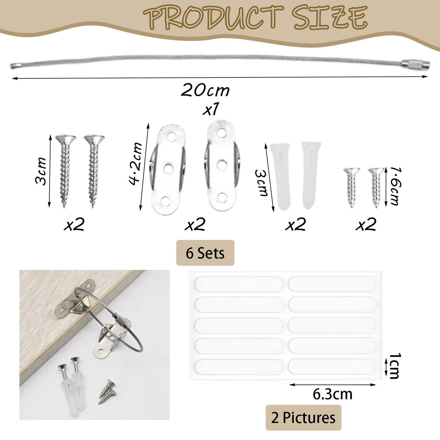 RNFKSU 6 Pieces Of Anti-Dumping Retainers, 2 Transparent Anti-Collision Stickers - Image 2