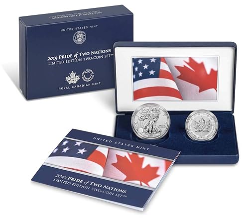 2019 Pride of Two Nations 2-Coin Limited Edition Set (Silver American Eagle and Canadian Maple)