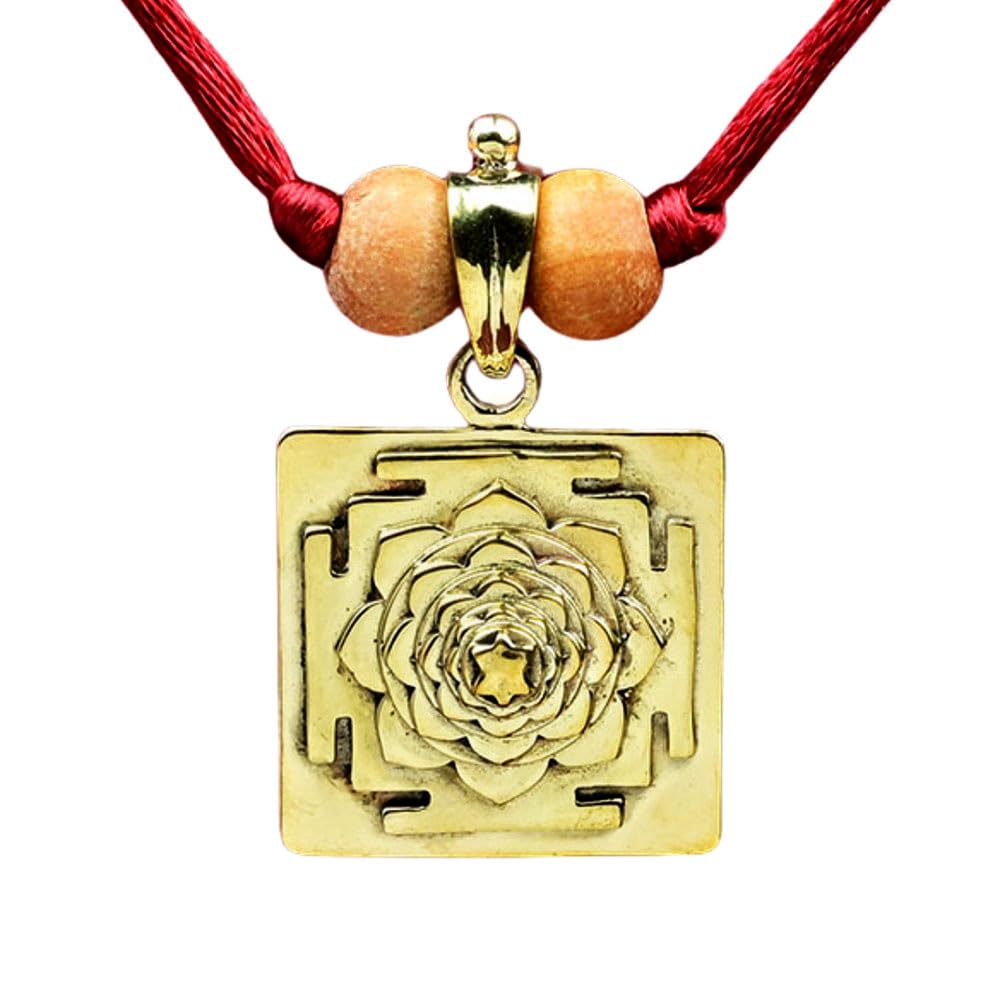 rudra centre Bhuwaneshwari 3D Yantra Brass Pendant-picture-0