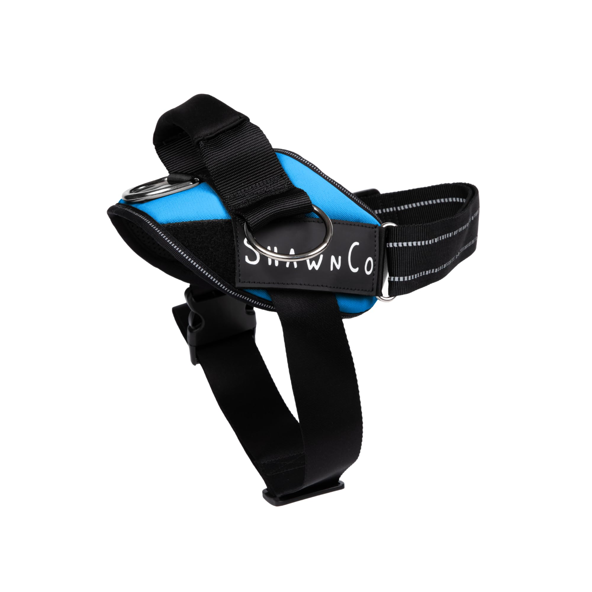 ShawnCo Essential Pro Dog Harness, No-Pull Pet Vest with 3 Leash Clips and Removable, Reflective Side Patches, Adjustable and Padded Harness for Small