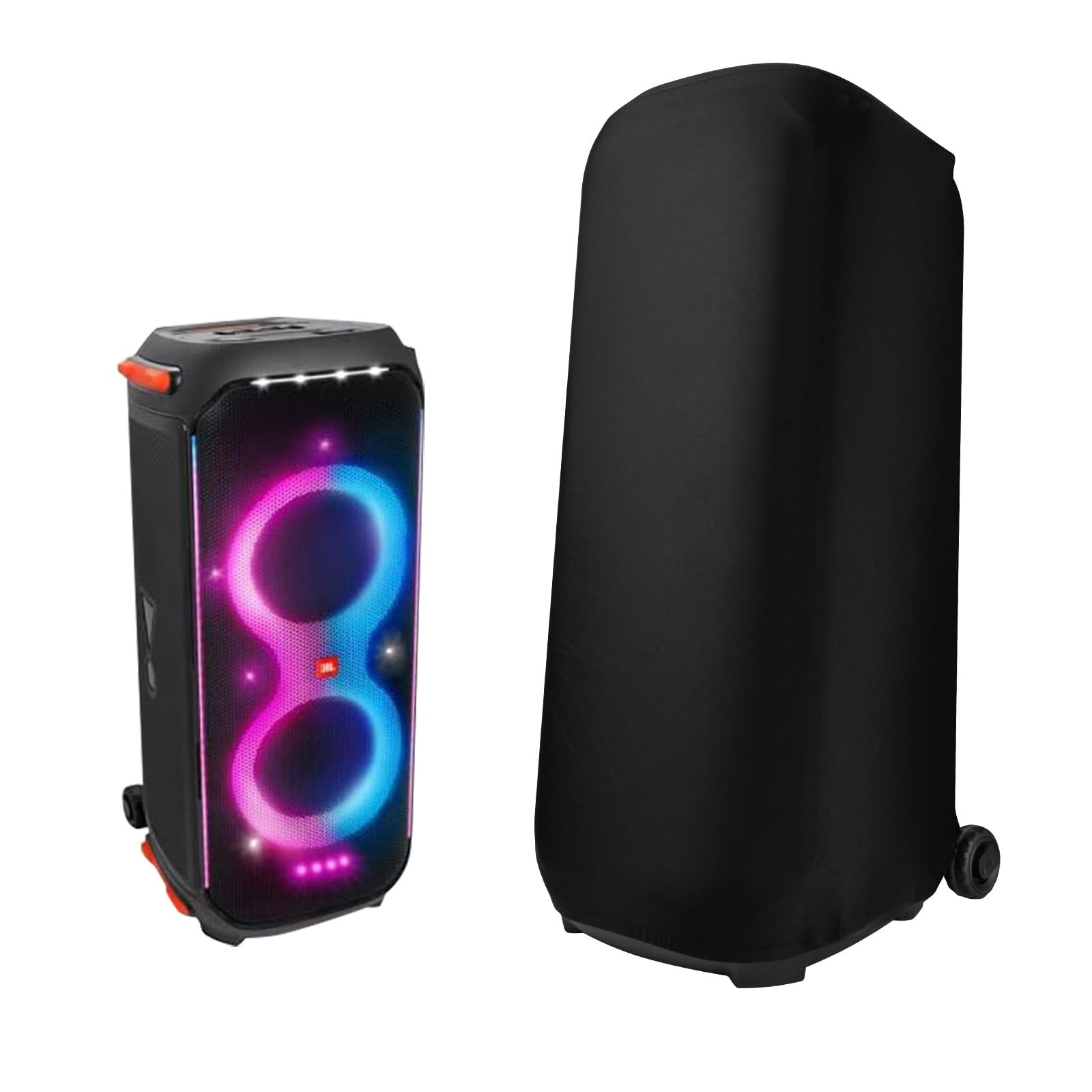 Étui Housse de Protection pour JBL PartyBox 710 Enceinte de Soirée Bluetooth Portable,Anti-Poussière Lycra Sac Accessoires avec Bande élastique pour JBL PartyBox 710(Noir)