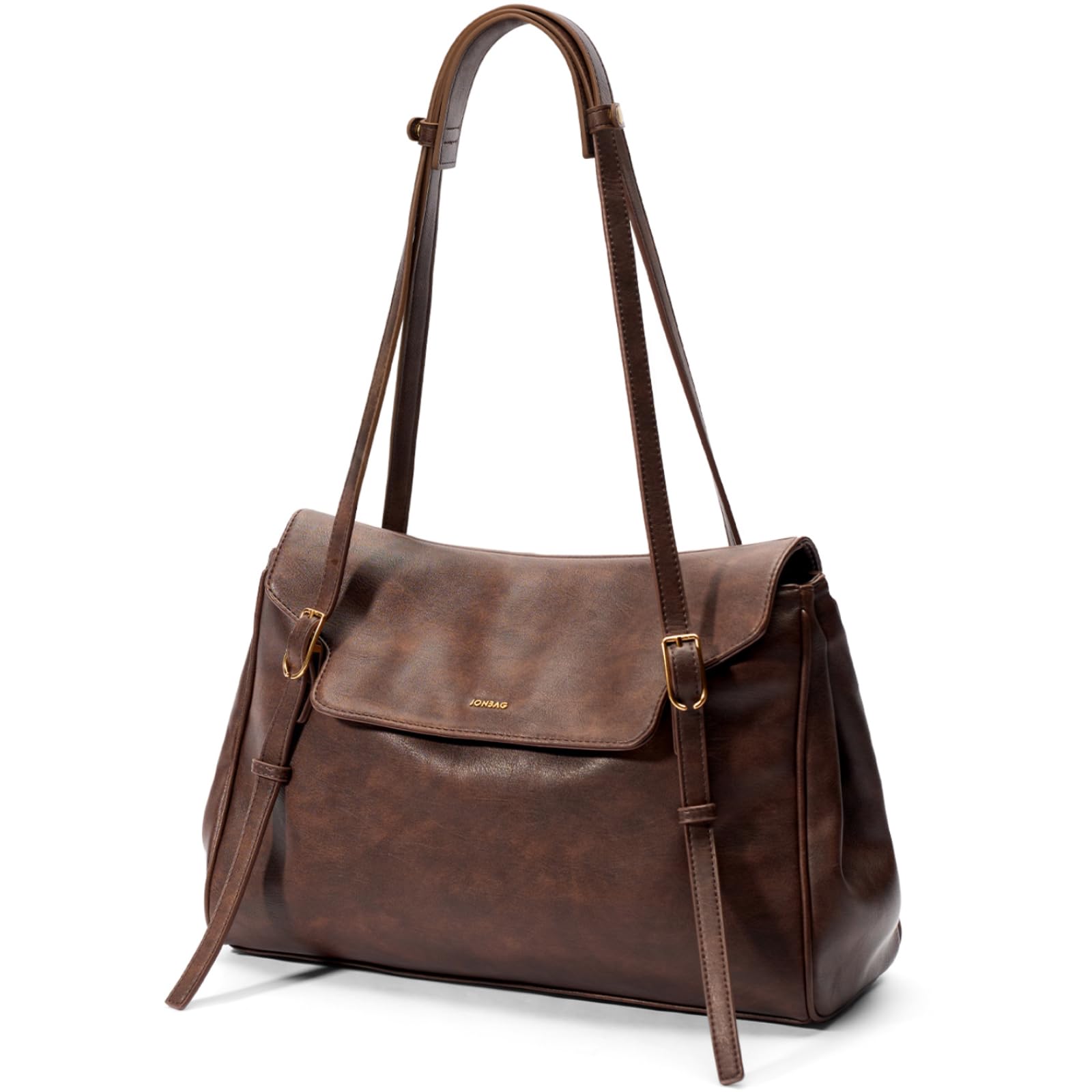 【JONBAG ヴィンテージシリーズ】トートバッグ レディース 大容量 自立 通勤 A4対応｜擦れ加工で唯一無二の表情｜ブリーフケース・リュック・バケットバッグ・モノグラムトートも展開中｜こなれ感 × 実用性 × 個性派デザイン